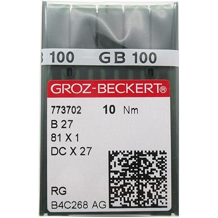 50 Aghi Per Ricamo Industriale Groz-Beckert DBXK5 GEBEDUR Titanio - Taglie 60/8 A 80/12
