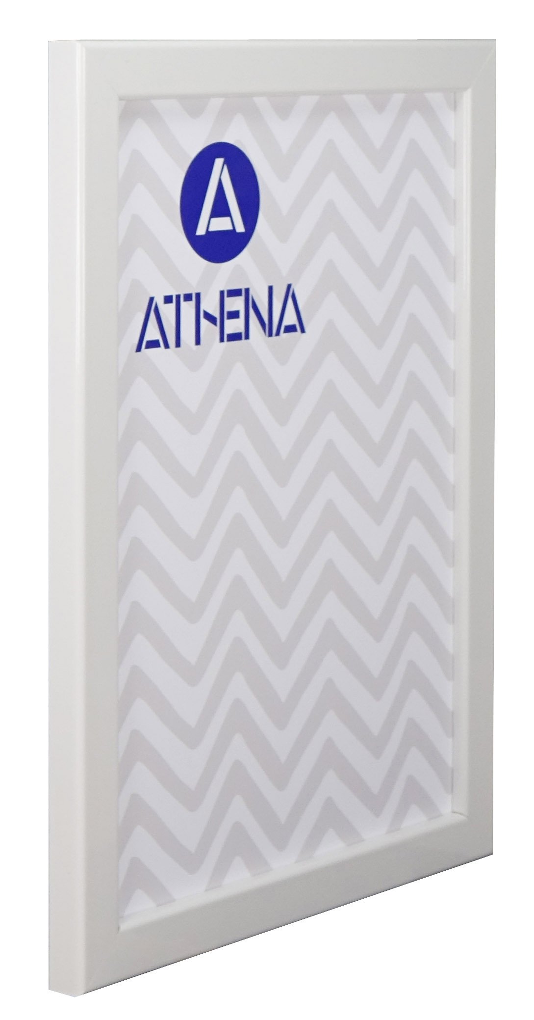 Athena Matt White Thin Picture Frame (A4 Size - 21 X 29.7 Cm) Portrait Or Landscape Photo Frame With Clear Styrene Sheet & Wall Mounted Hook For Photos, Pictures, Posters, Decor, Certificate Frame