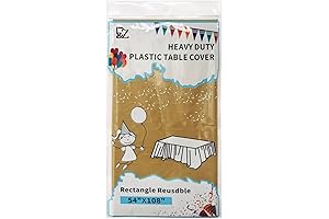 Bulk Disposable Rectangle Gold Table Cloths Plastic