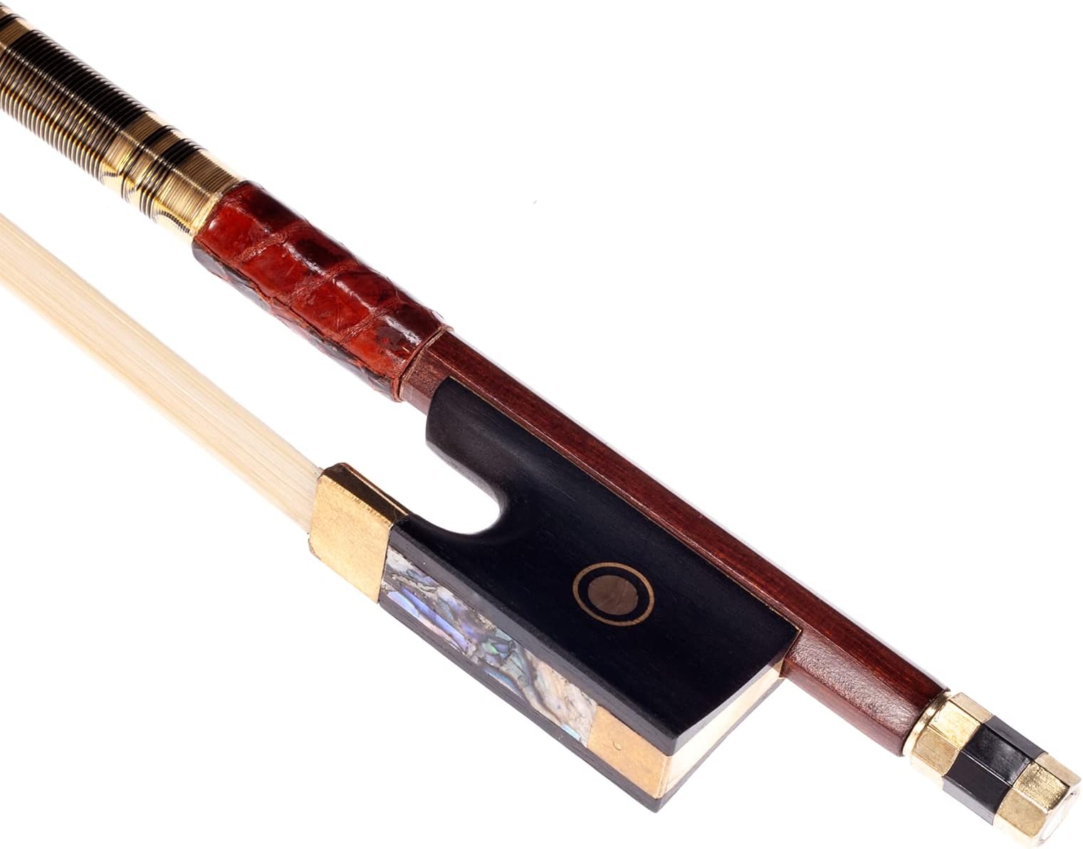 AMZZ Advanced 4/4 Pernambuco Violin Bow – Handmade, Lightweight & Balanced, Real Horsehair for Deep, Powerful Tone – for Advanced Violinists
