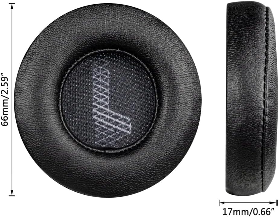 Replacement LIVE400BT Earpads for JBL Live 400BT/ Live 460NC Headphone, A Pair of Protein Leather & Memory Foam Earmuffs Cushions Ear Cups Cover Repair Parts, Black