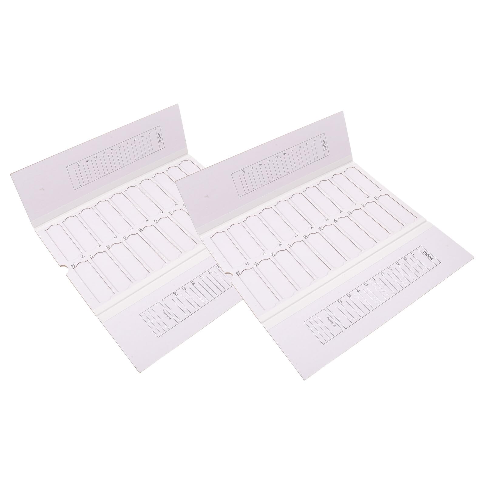 Porte-lames pour microscope blanc en plastique robuste avec capacité 20 places x2 - 8