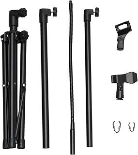 OUSIKA 1 PC Microphone Stand Floor Stand Microphone Boom Stand Boom Pole Holder Broadcast Microphone Stand Broadcast Mic Stand Microphone Bracket Adjustable Microphone Rack Mic Tripod Brackets