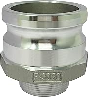 Vista 13 de Gloxco Tipo F de aluminio leva y ranura de montaje, adaptador Camlock macho de 4" x 4" NPT macho (CAM-40-F-AL)