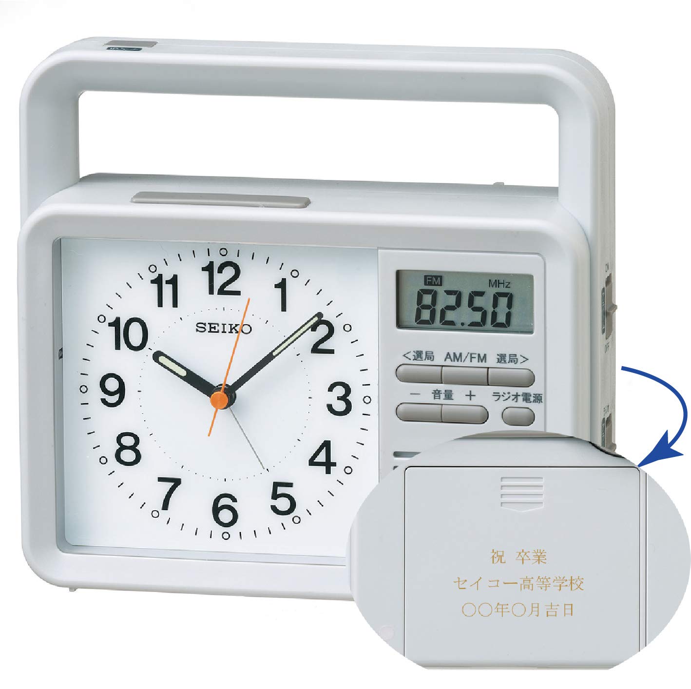Amazon.co.jp: セイコークロック(Seiko Clock) 置き時計 薄グレー 本体
