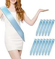 Vista 13 de 6 Piezas Bandas de Satén en Blanco Decoraciones para Fiestas Banda Negra en Blanco Banda Lisa Banda de Cumpleaños Bandas para Cumpleaños, Boda