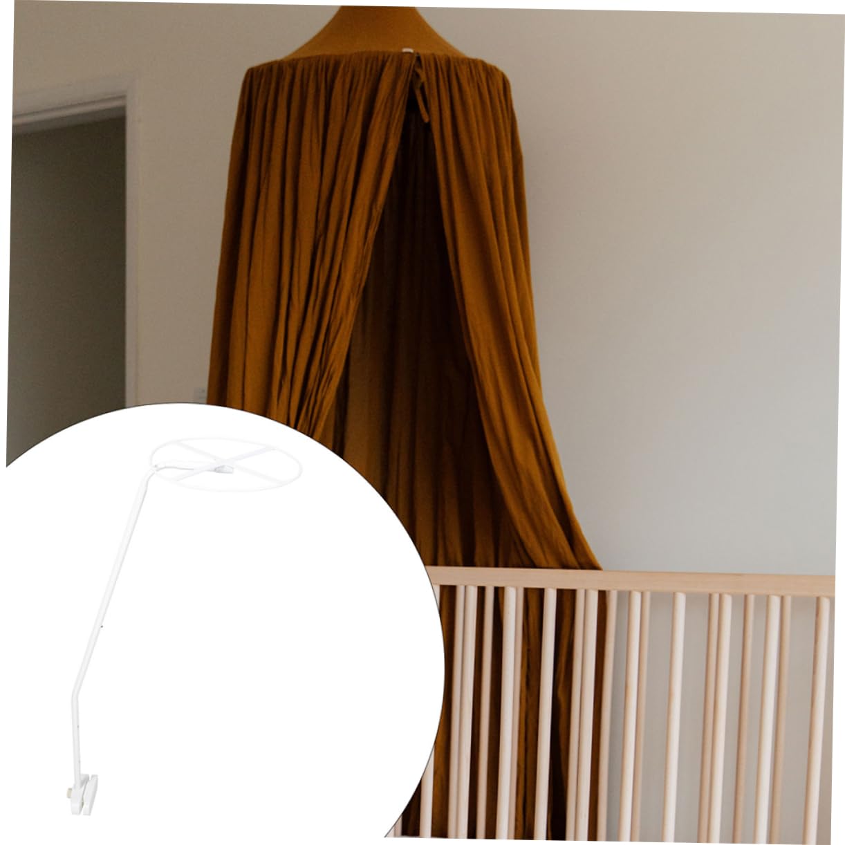LIFKOME 2 Set Supporti per Baldacchino Culla Acciaio Facile Installazione e Rimozione Telaio per Zanzariera e Decorazione e Resistente per Genitori Indaffarati