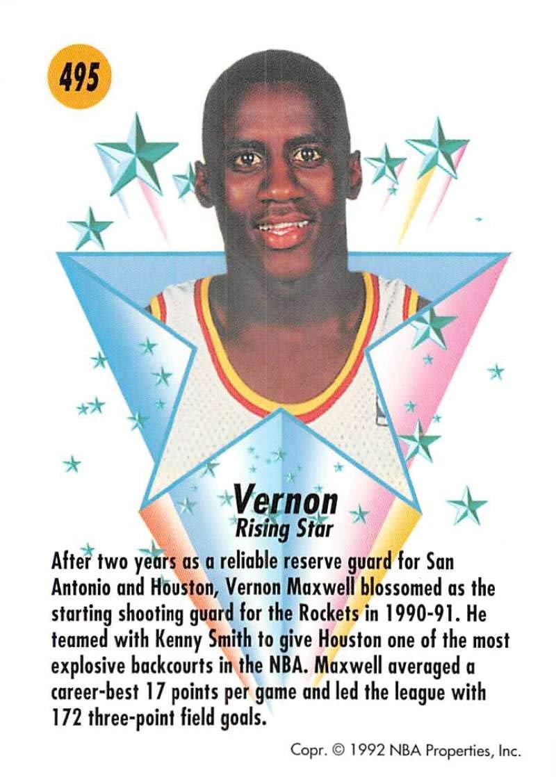 Amazon.com: 1991-92 SkyBox Series 2 Basketball #495 Vernon Maxwell