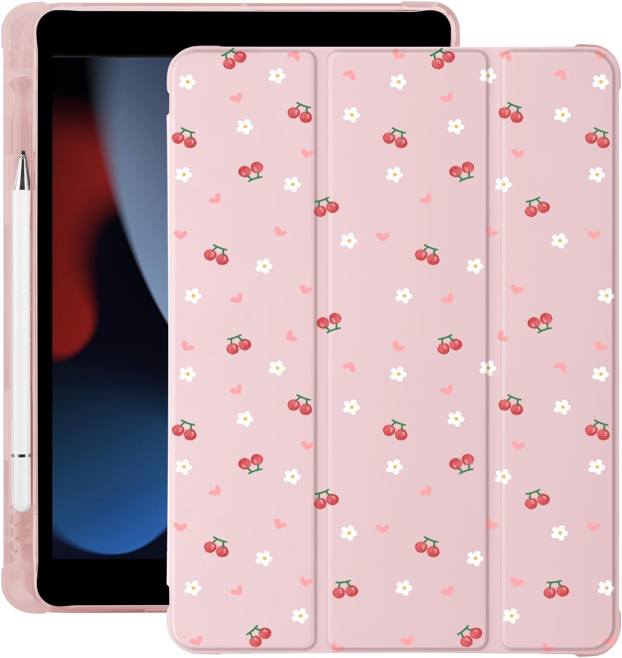 Cute Y2K Black Butterfly for iPad (A16) 11th Generation Case 11 Inch 2025, for iPad 10th Generation Case 10.9 Inch 2022 with Pencil Holder, Auto Sleep/Wake, White Leather Soft TPU Back Cover