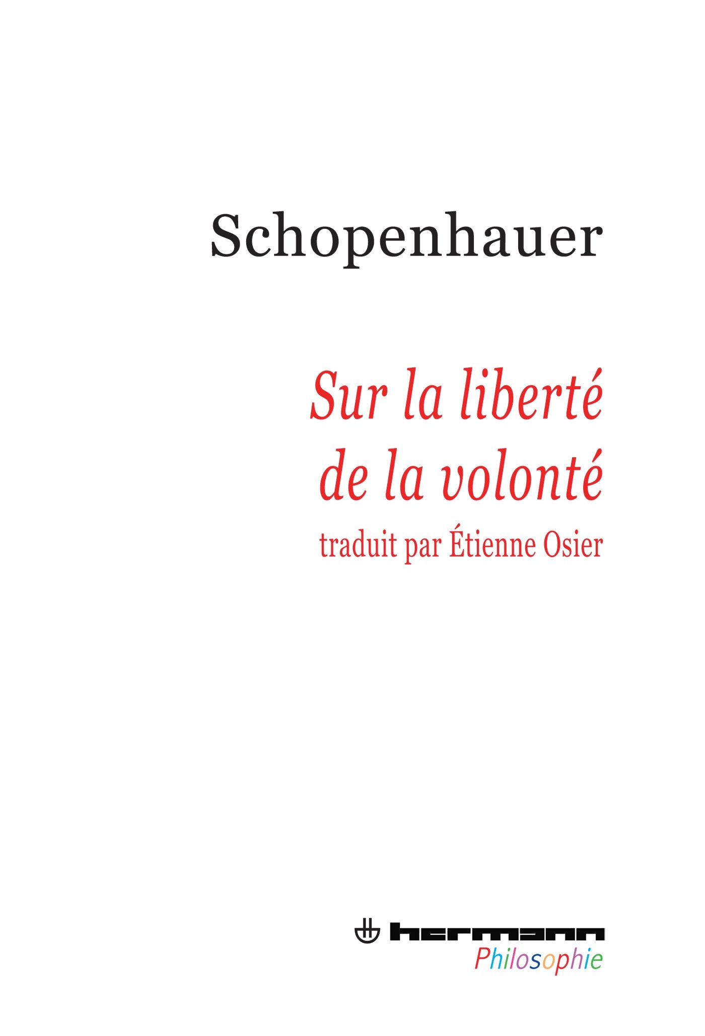Sur la liberté de la volonté (HR.HERM.PHILO.)