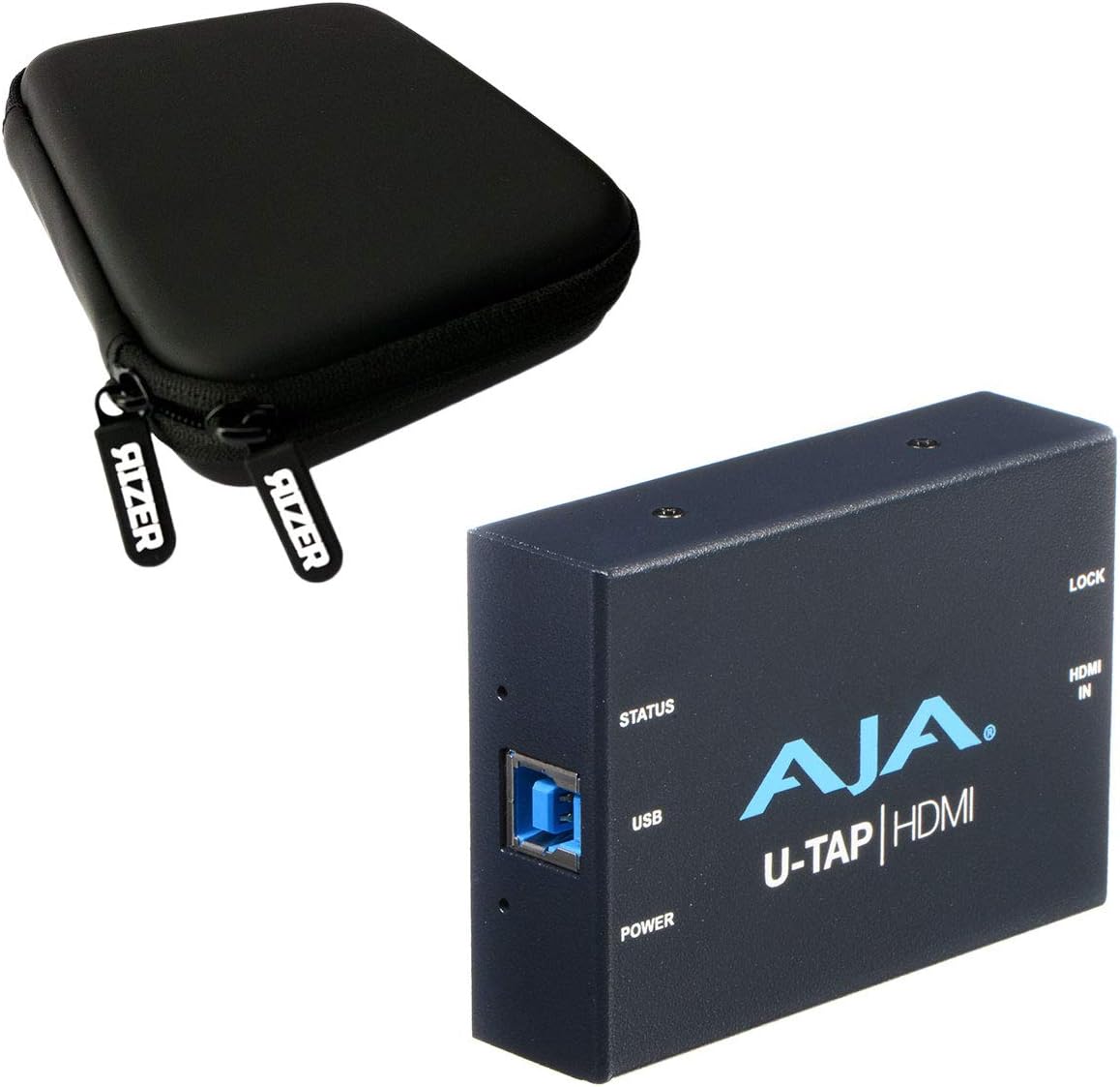 Aja U-TAP USB 3.1 Gen 1 Powered HDMI Capture Device with Rizer Case