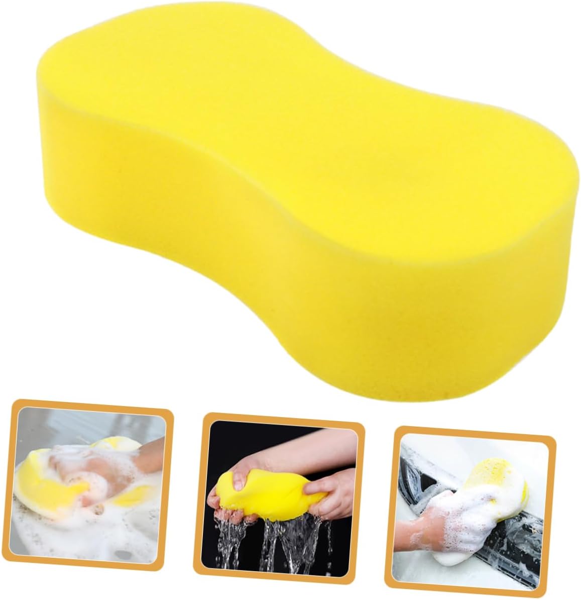 ORFOFE 6Pcs Durable Car Washing Sponges Versatile Handheld Cleaning Scrubbers for Efficient and Surface Cleaning Soft Material for Scratch Results