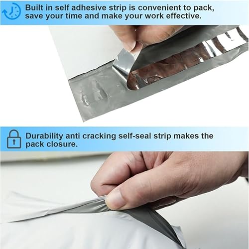 Miniatura 5 de Paquete de 500 sobres de polietileno de 5 x 8.5 pulgadas, paquete de 500 sobres de polietileno de plástico impermeable, sobres de envío, sobres