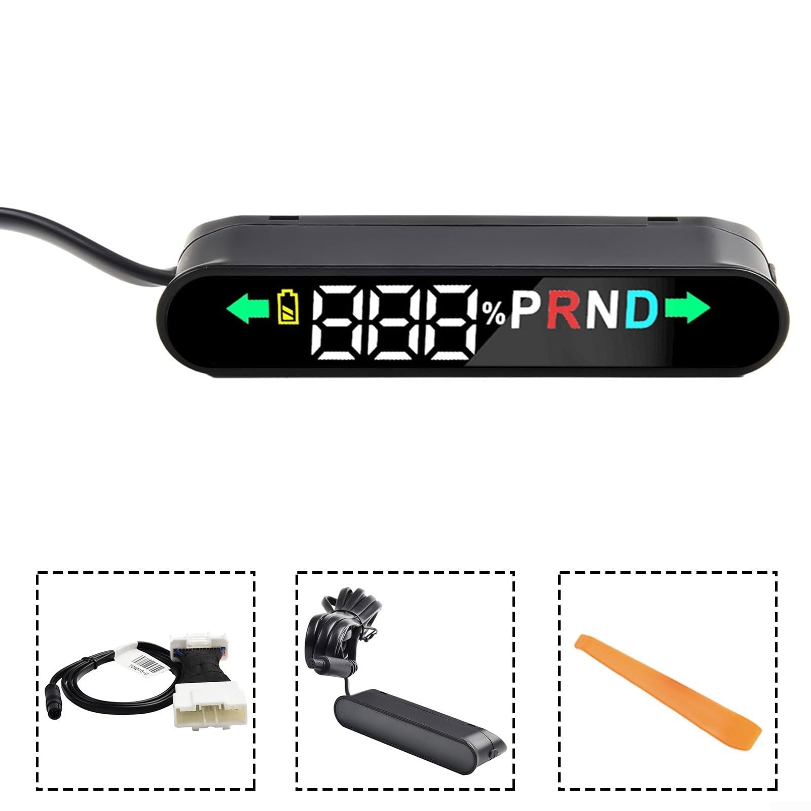 Écran HUD Head Up de voiture, compatible avec Tesla Model 3/Y, design embarqué, écran avec puissance de batterie restante, vitesse du véhicule, position de vitesse, clignotant, 12 V