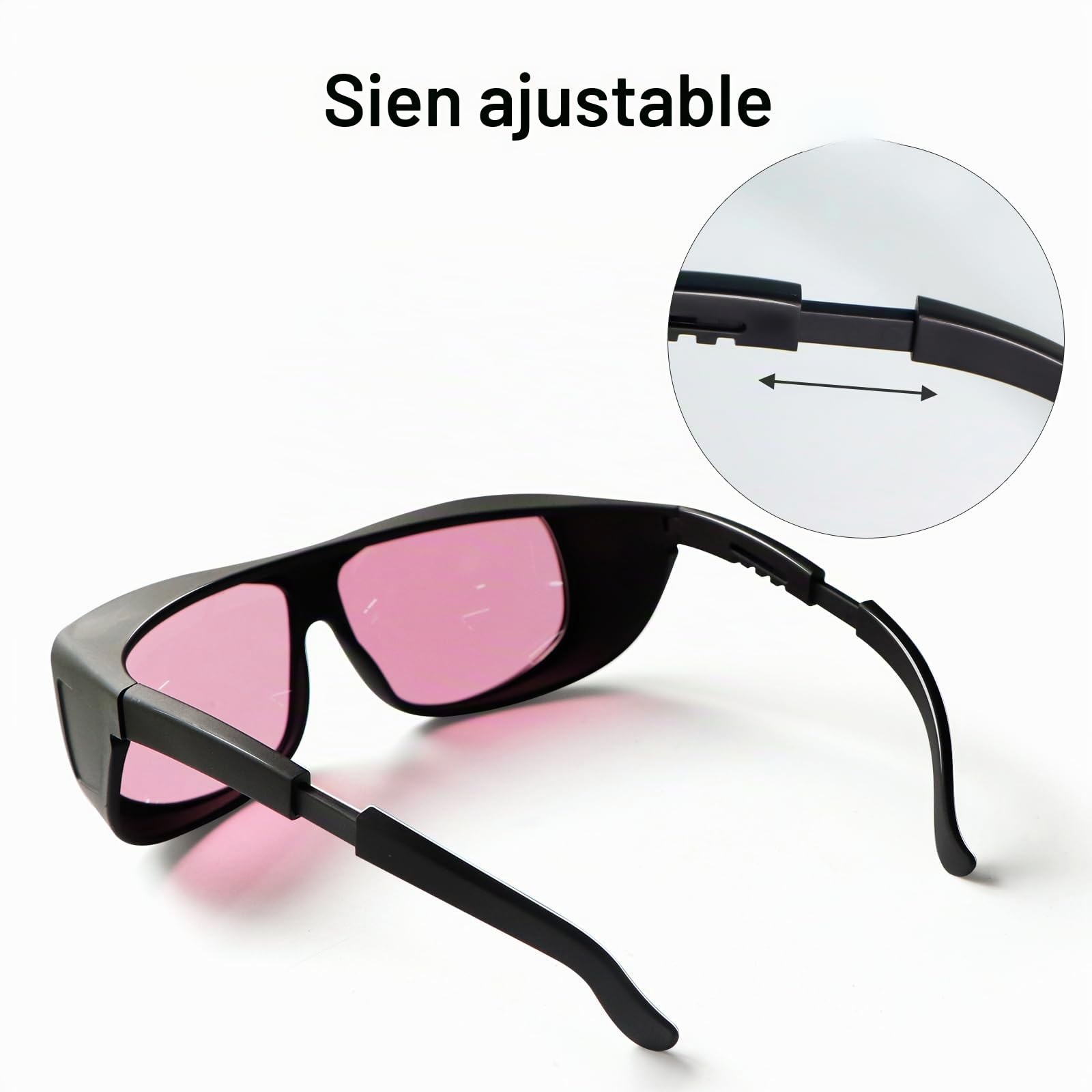 Gafas de Seguridad para Láser OD4+ 190-380nm & 750-860nm, 808nm, 830 nm, Gafas Láser de Luz Infrarroja Cercana y UV protección para Los Ojos con Estuche.