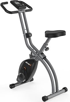 ATIVAFIT Bicicleta de Ciclismo Interior Plegable magnética Vertical Bicicleta estática giratoria reclinable Bicicleta de Ejercicio