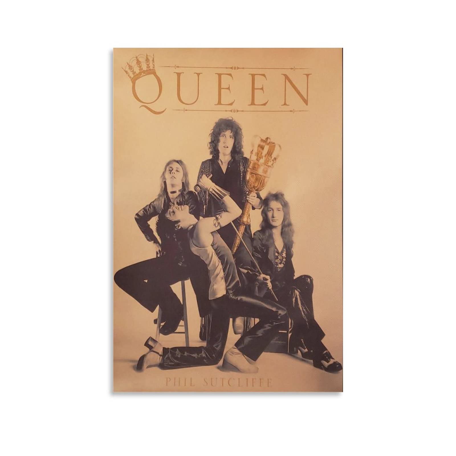 IEJ Pôster vintage banda queen pôster pintura decorativa tela arte