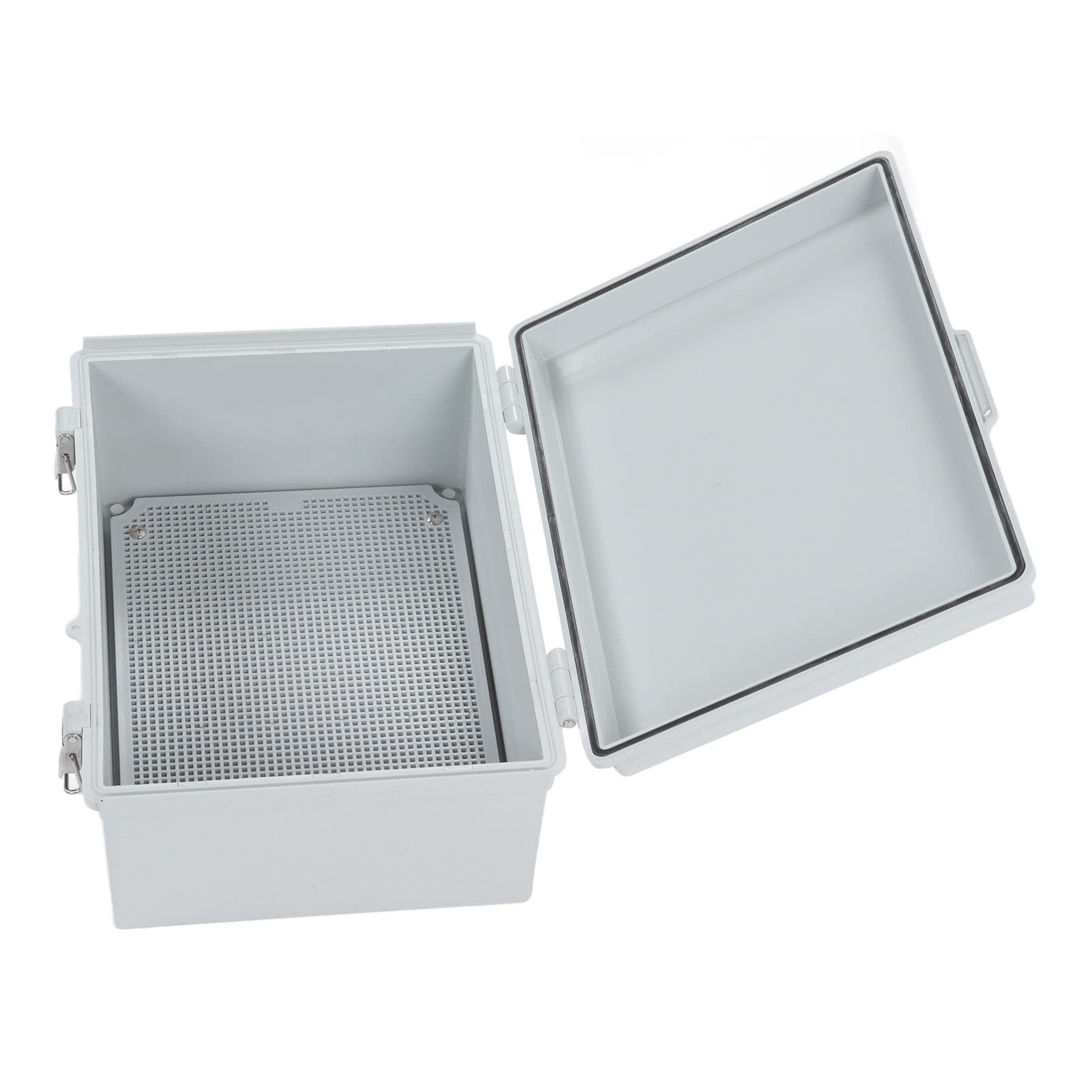 Scatola di giunzione impermeabile, scatola di connessione elettrica con grado di protezione IP66, custodia in ABS per uso interno ed esterno, design a cerniera con chiusure in acci