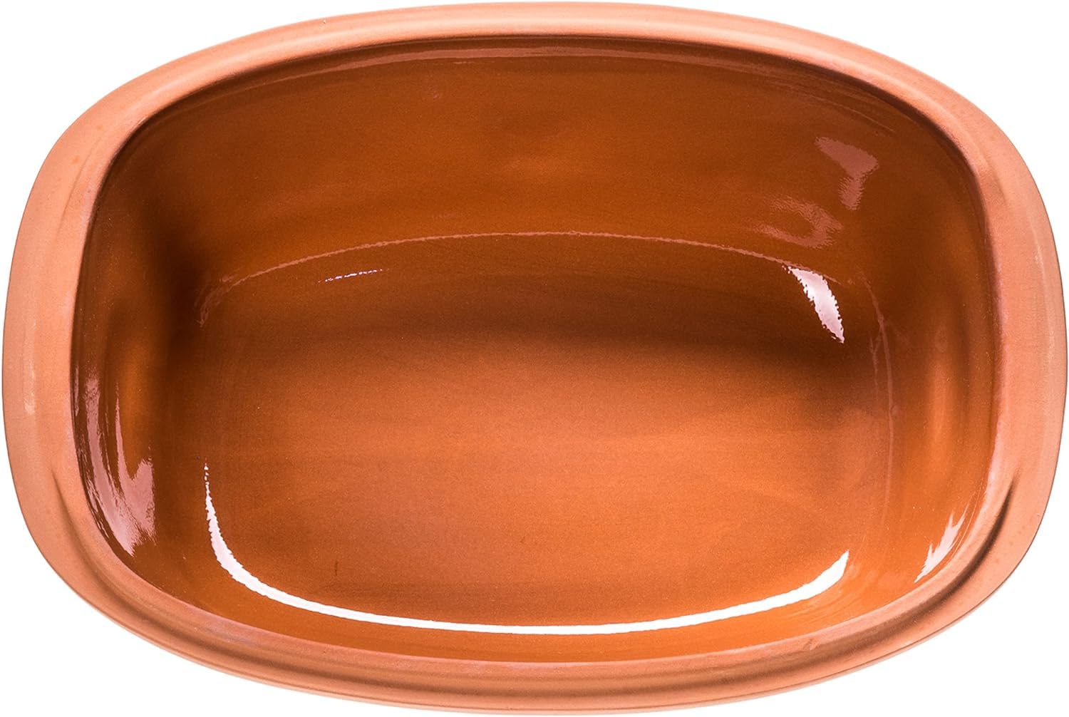 Römertopf Tegame in Terracotta Naturale 4 Litri con Coperchio – Pentola da Forno per Arrosti e Stufati, Cottura Sana senza Grassi, Rosso Terracotta, dal 1967