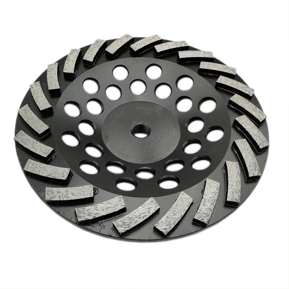 2 piezas de muela de copa de diamante segmentada Turbo Row para hormigón, piedra dura, conexión M14, diámetro de 180 mm, 7 pulgadas, 2 piezas de 180 mm, 7 pulgadas, 1