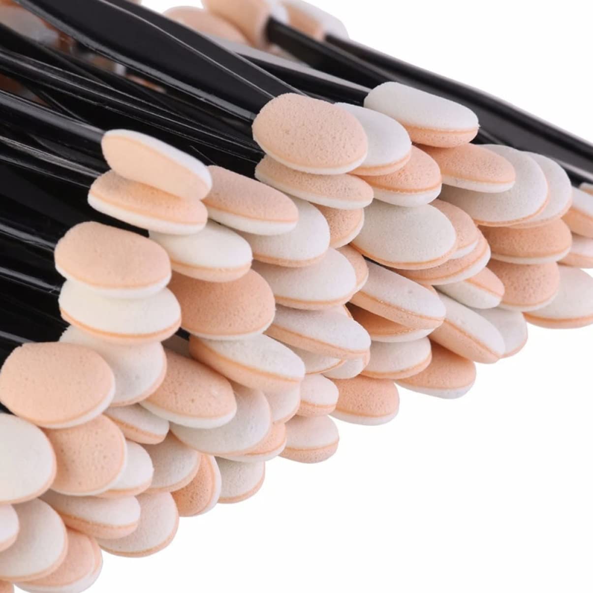 KALLORY 2sets Long Eyeshadow Applicators Double Sided Makeup Brushes Sponge for Beginners 100pcs*2