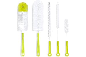 Bottle Cleaning Brush Set - Cleaning Brushes for Narrow Neck Bottles & Straws