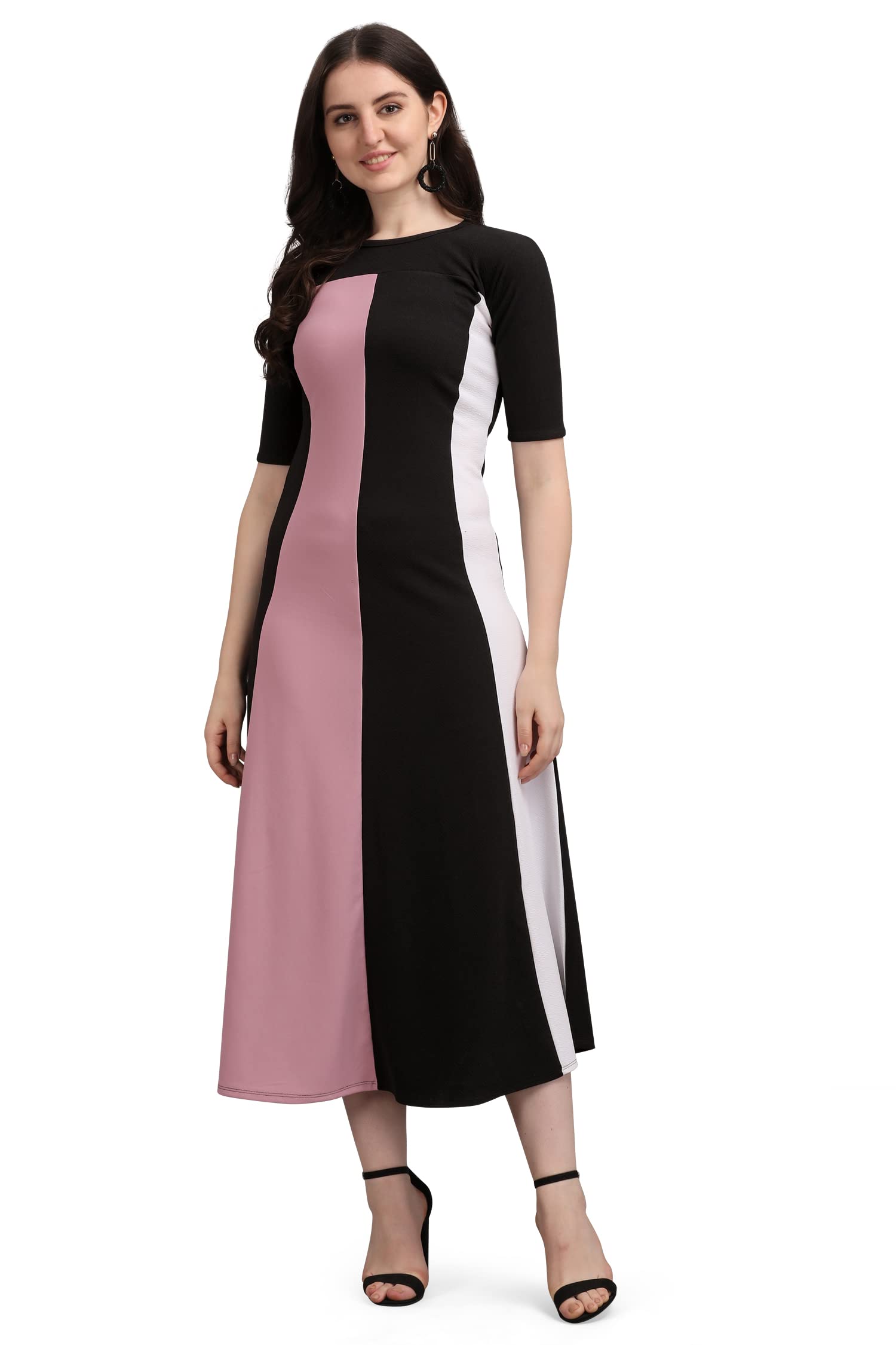 Purvaja Women's Corduroy Empire Waist Maxi Casual Dress (Lucy-366-Lv-Bl-Xxl_Light Violet