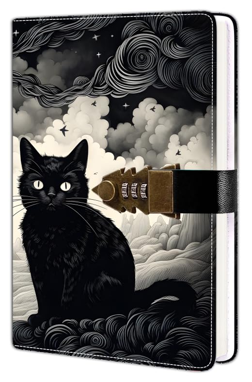 HwxBen Diario seguro A5 con 244 páginas – Cerradura de combinación para proteger secretos y notas personales. Papel de 100 g, escritura suave y sin traspaso de tinta.