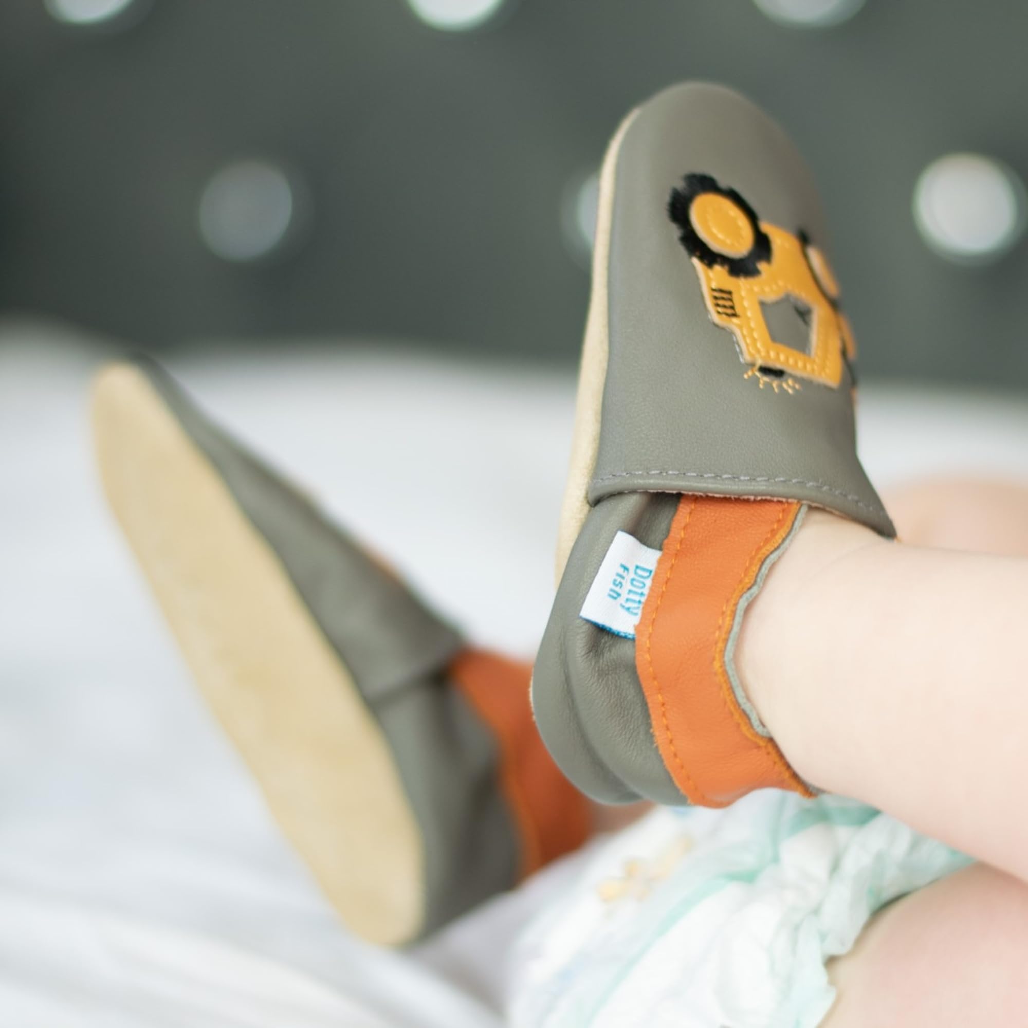 Dotty Fish Chaussures Bébé et Enfant en Cuir Souple – Antidérapantes, Légères et Respirantes, Semelle Souple pour Premiers Pas, Unisexe 0-5 Ans, Marque Britannique - 3