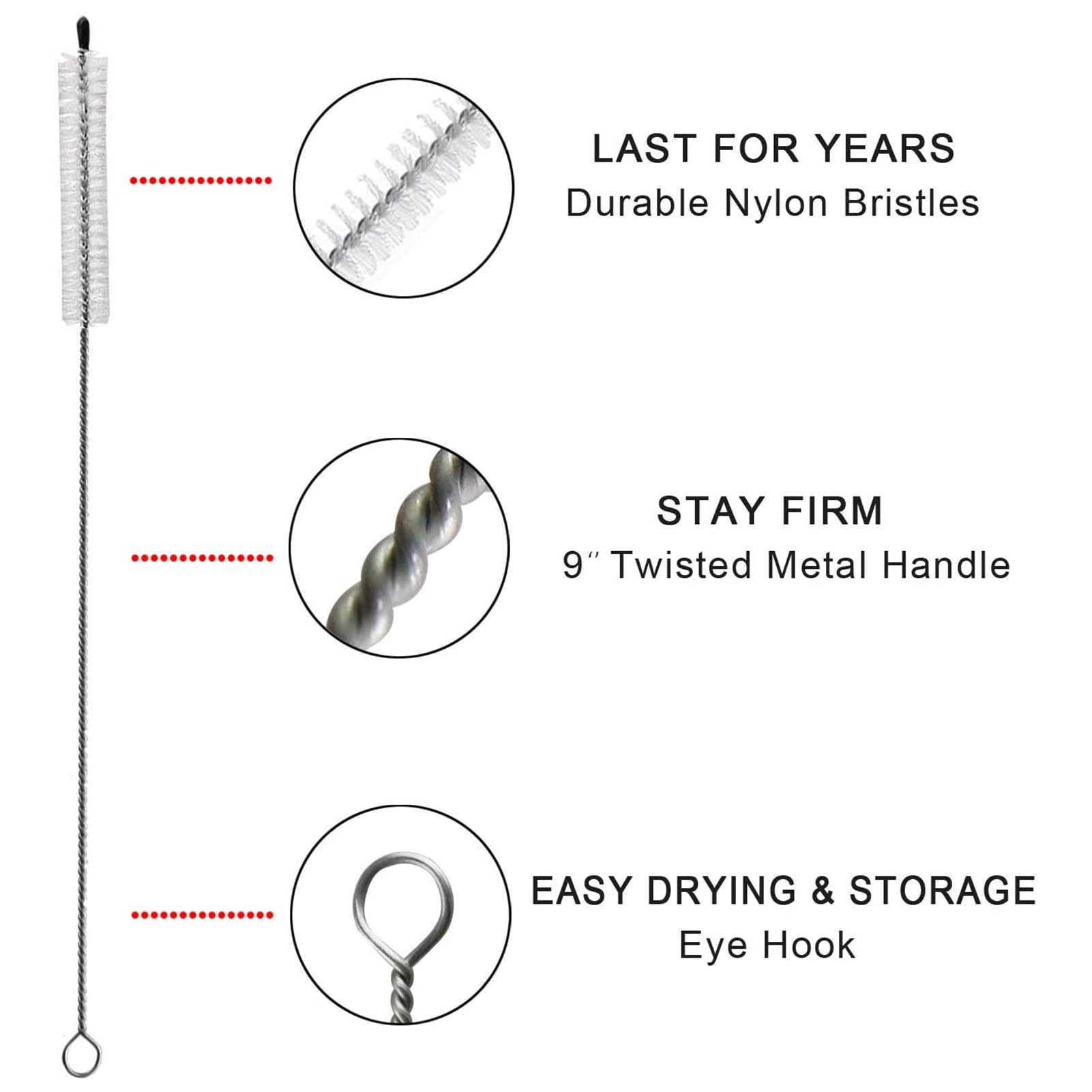 Beer Bottle Filler Set Premium 304 Stainless Steel Spring Loaded Bottle Filler with Cleaning Brush for Home Brewing Beer Wine Kombucha Water