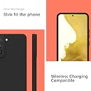 YATWIN Silicone Back Case for Samsung Galaxy S22 Plus, Soft-Touch Phone Back Cover for Samsung Galaxy S22 Plus - Black gallery image