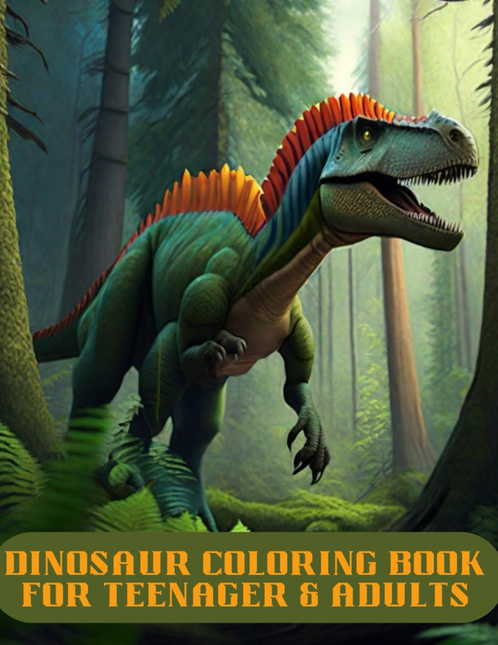 Dinosaur Coloring Book for Teenager & Adults: Featuring 100 unique, intricately detailed illustrations, this coloring book transports you to a prehistoric world of wonder and fascination.