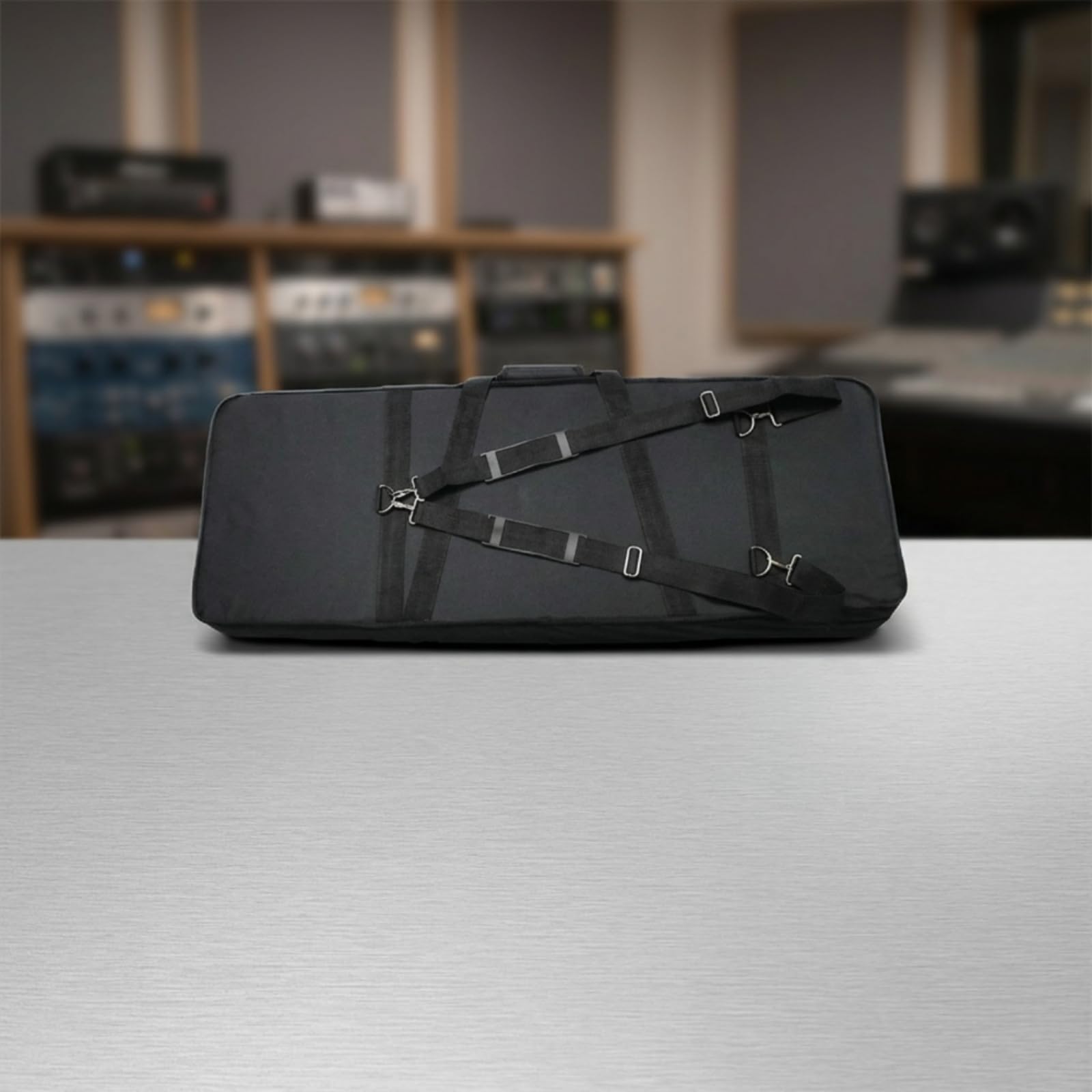 Custodia Chitarra Elettrica Borsa Custodia Valigetta Tracolla Imbottita in Tela con Interno in Schiuma Fodera in Flanella Tasche Multiple Chiusura con