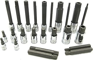 24pc Spline XZN Triple Square 12 Point Socket Bit Set 1/4