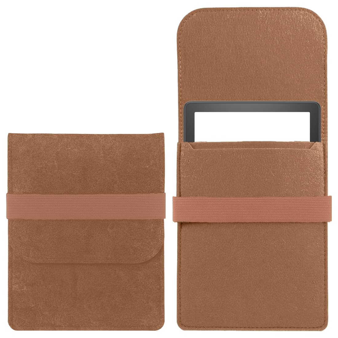 Custodia per E-Reader 6-7 Pollici Marrone, Ebook Cover compatibile con 7"" Nuovo Kindle/6.8"" Kindle Paperwhite (11. Gen 2021)/6"" Kindle Oasis, Kobo/Tolino