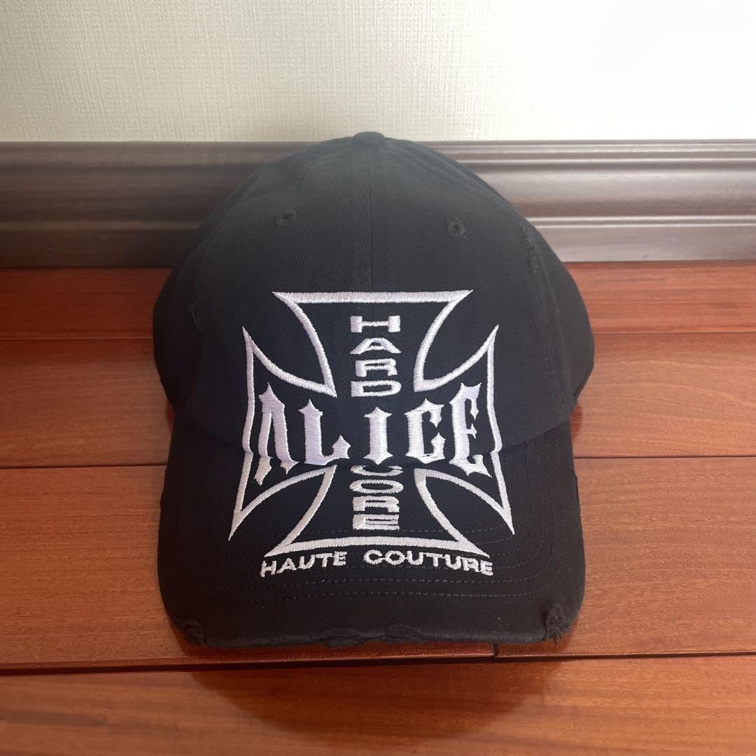 未使用【ALICE HOLLYWOOD】CHOPPER CAP /BLKWHT ALICE HOLLYWOOD SS25 TOKYO EXCLUSIVE CHOPPER CAP / BLK WHT