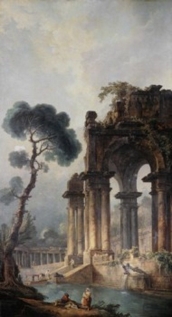 Amazon.com: The Ruins Near The Water 1779 Hubert Robert (1733-1808