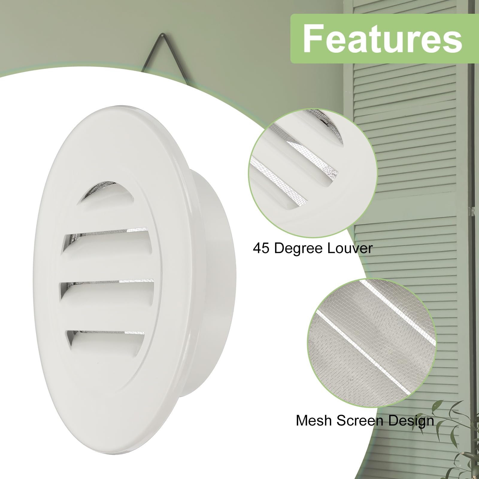 PATIKIL 5 Inch Round Soffit Vent - Image 3