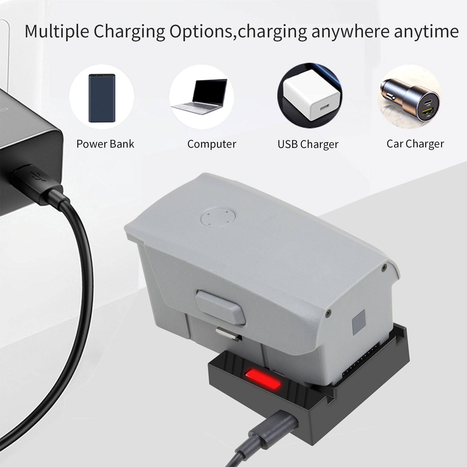 Kompaktowe ładowarki USB do akumulatorów Air 2 / 2S, stacja ładująca, funkcje: zabezpieczenia nadprądowe, akcesoria, inteligentna stacja USB, szybkie działanie