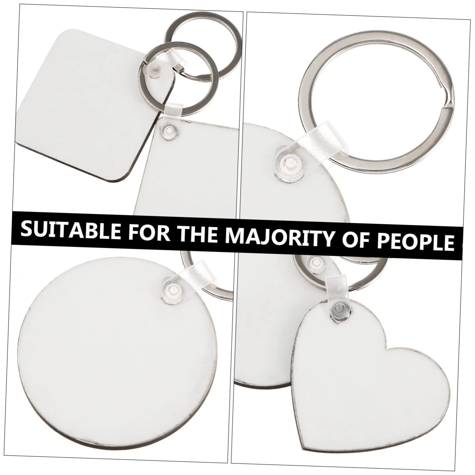 Llavero de Mdf en Blanco para Sublimación Diy, 36 Piezas Personalizables para Crear Llaveros Únicos, Adecuado para Festival y Cumpleaños