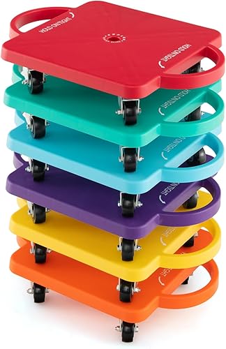 Miniatura 9 de HONEY JOY Patinete para niños con asas y ruedas que no se dañan, divertidos scooters deportivos, equipo de juego de gimnasio interior para niños,