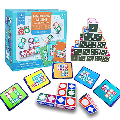 Wooden Match Game Puzzle Board Game Children Toys Preschool Educational Games for Families Intelligence Development Parent-Child Interaction Desktop Games