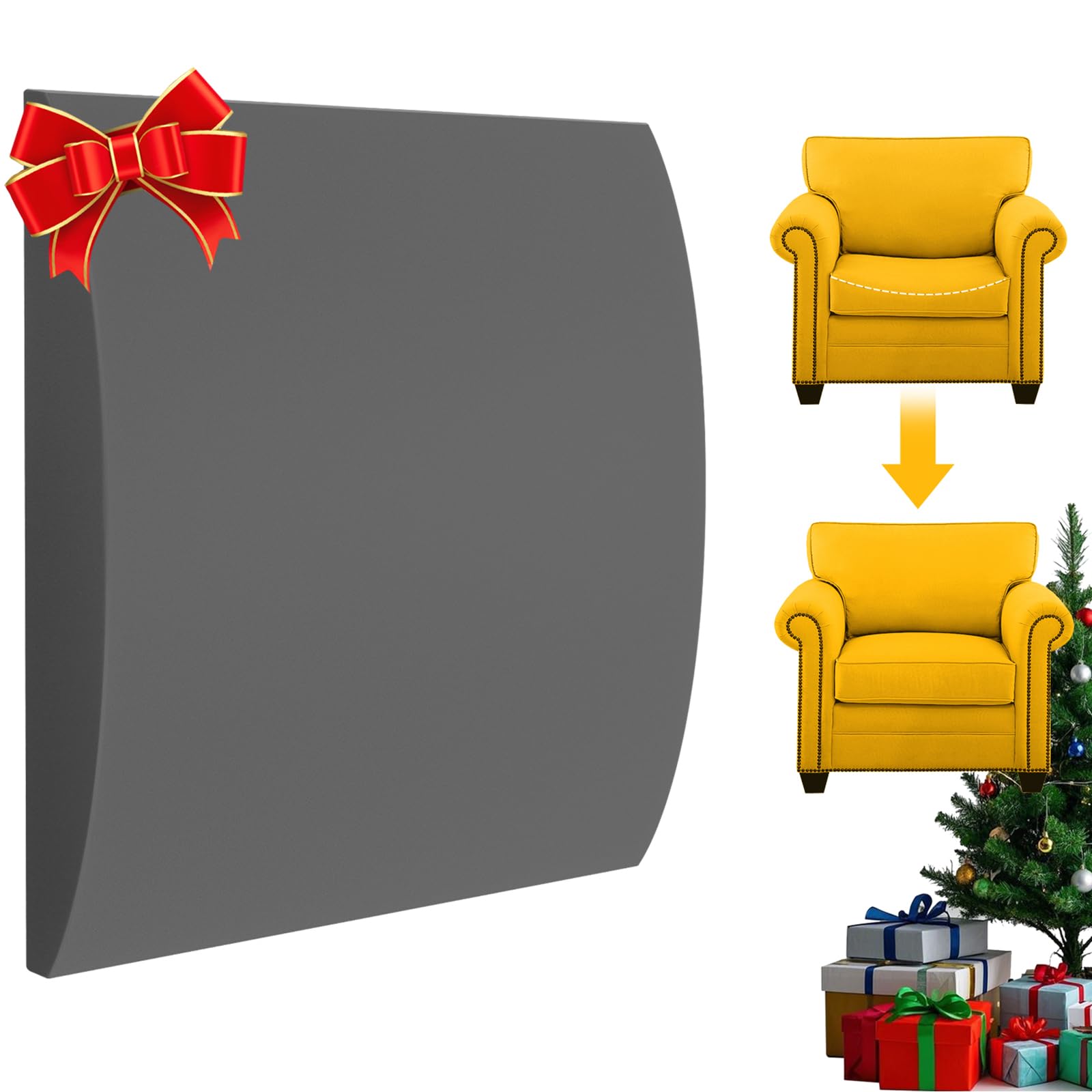 MYLIFESION Couch Cushion Support for Sagging Seat, 20x20x2 inches High-Density Foam Sofa Cushions Support, Under Cushion Sag Repair, Grey Set of 1