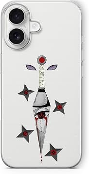 Multitronic iPhone 16 Plus ile Uyumlu Sasuke Sharingan Tasar m Bask l   effaf K l f