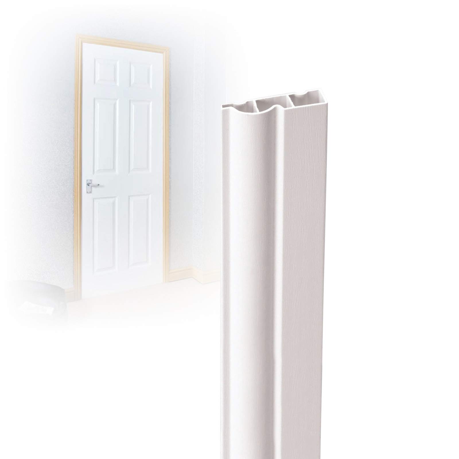 White 5.5m (18') Torus uPVC Door Architrave Plastic Casing Roomline PVC Ogee