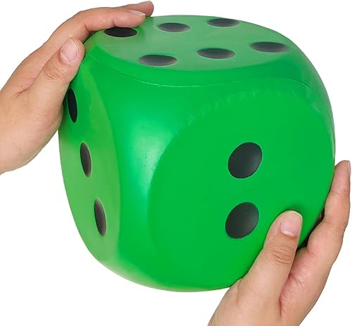 Miniatura 3 de Dados gigantes de espuma Kawaii de 5.9 pulgadas un juguete educativo lleno de diversión para noches de juego y sesiones de aprendizaje (verde suerte)