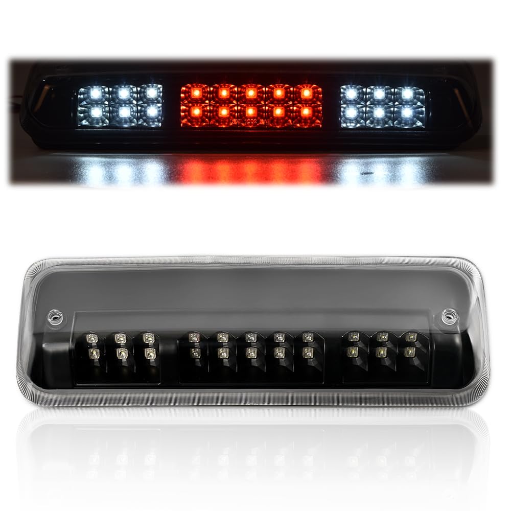 PIT66 LED 3rd Brake Light, Compatible with 04-08 Ford F150 Lobo/Fit 07-10 Ford Explorer Rear Third High Mount Stop Tail Lamps Clear Lens Black Housing