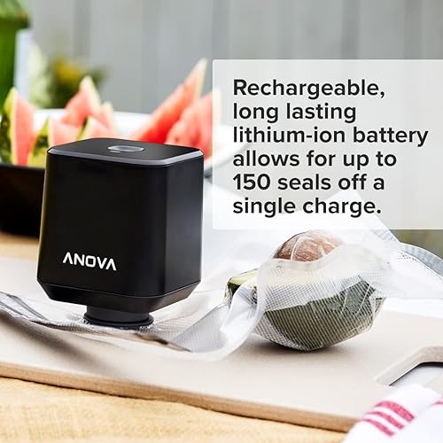 Miniatura 2 de Anova Culinary Sellador al vacío de mano con puerto de precisión, NEGRO