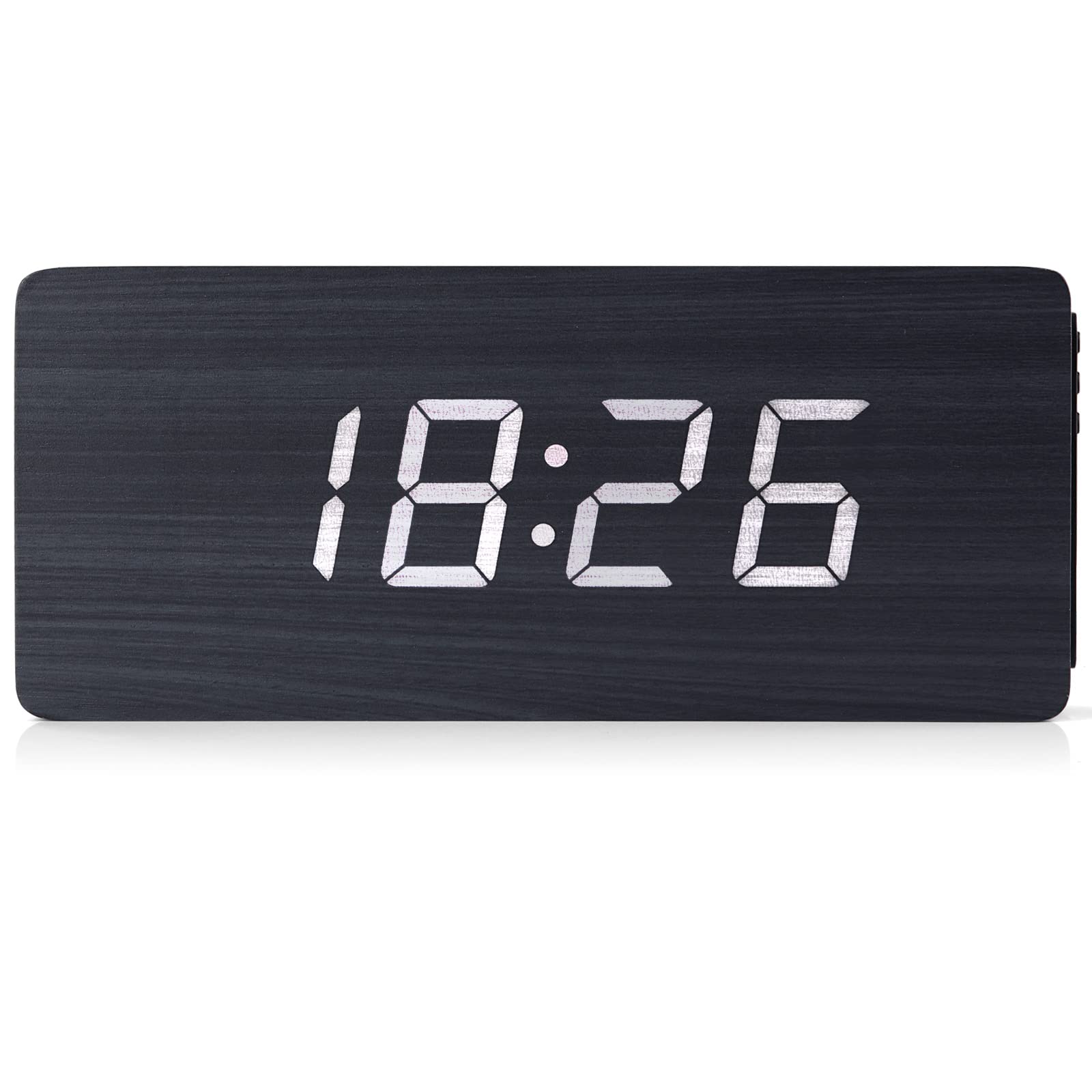 Buy YISUN Wooden Digital Alarm Clock,Desk Alarm Clock for Bedroom