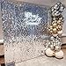COKAOBE Silver Shimmer Wall Backdrop, 48PCS Square Sequin Shimmer Backdrop Panel, Photo Backdrops for Birthday, Anniversary, Wedding, Graduation & Bachelorette Party Decoration